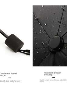 1 Pieza Paraguas plegable grande a prueba de viento y agua con protección solar - Diseño reforzado, de doble propósito y compacto, paraguas plegable triple, protección UV, adecuado para negocios, viajes, estudiantes y parejas - Protección contra el viento y la lluvia, paraguas a prueba de lluvia y viento, de viaje