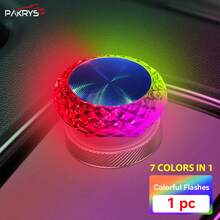 PAKRYS 2 件 USB LED 天使眼水晶氛围灯，汽车内饰配件，即插即用 USB 装饰夜灯，适用于大多数汽车（多色） - 蘑菇小氛圍燈 - 查看 17