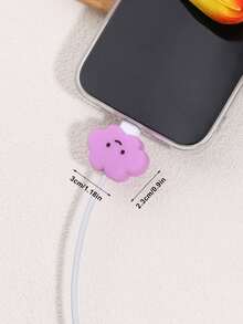 Cartoon Cloud Cable Protector, Prevent Dirt & Damage, Compatible With Iphone 20W Fast Charging Cable, Cable Organizer & Bite Holder Charger Protector - Multicolor - View 3