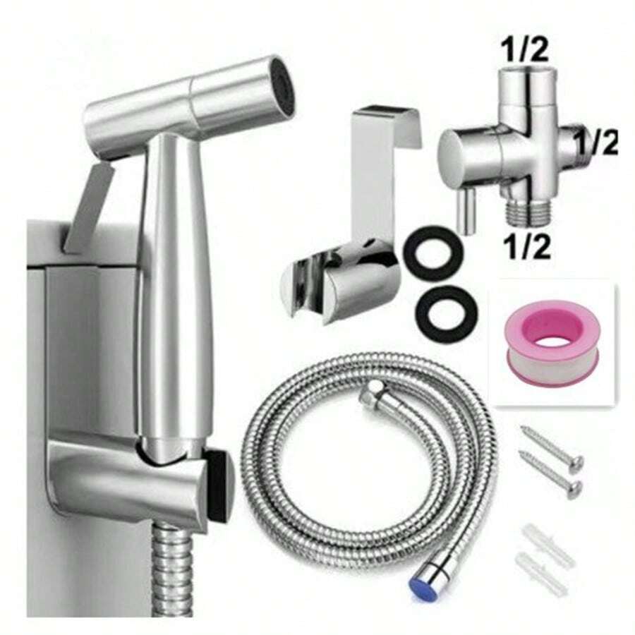 Stainless Steel Handheld Bidet Sprayer For Toilet, Handheld Sprayer Kit,   Easy To Install - Silver - View 1