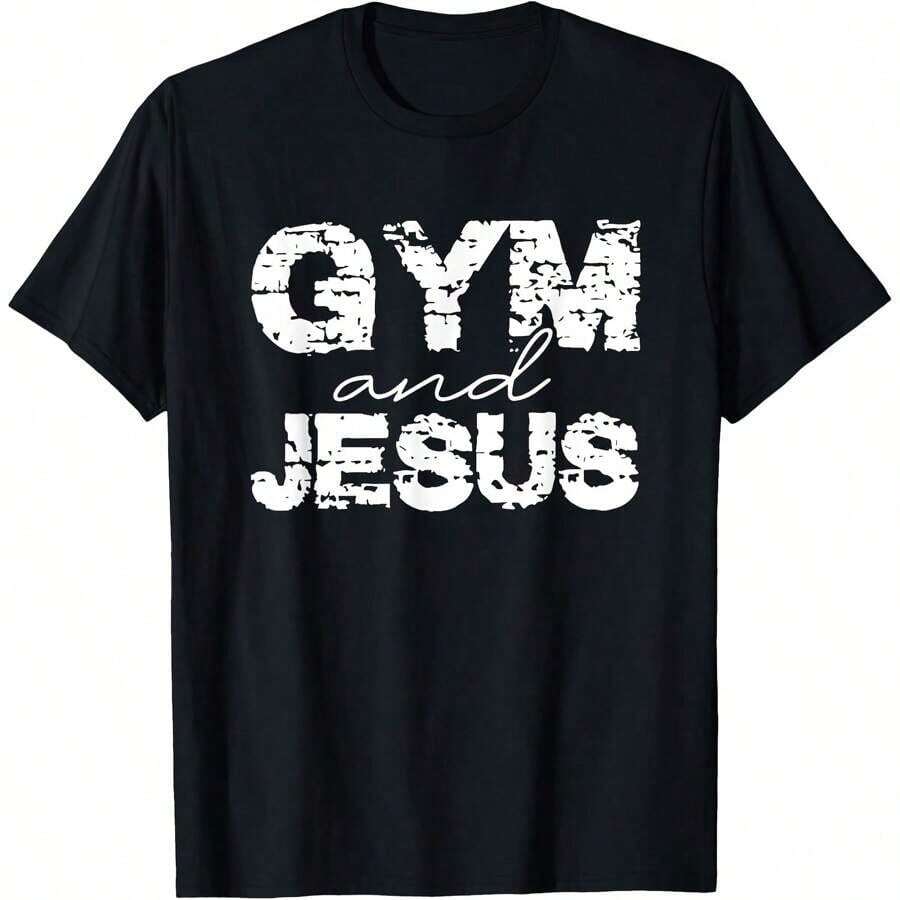 Camiseta Gimnasio y Jesús - Negro - Ver 1