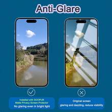 ZYONS 2pcs Matte Privacy Screen Protector, Tempered Glass Screen Protector, Phone Case Friendly, Full Screen Anti-Fingerprint, Waterproof, Anti-Scratch, Anti-Spy, Anti-Glare, Compatible With IPhone 16E 16 Pro Max 16 Pro 16 Plus 16 15 Pro Max 14 Pro Max 13 Mini 12 11 XS MAX XR 8 8Plus 7 Series - 2pcs - View 8