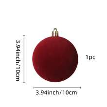 1/9 bucăți ornamente mari de Crăciun din catifea, bile, 3,94'', ornamente vintage neutre de Crăciun, agățate, decorațiuni de brad flocate pentru petrecere de sărbători, decor de Crăciun pentru casă, decorațiuni de Crăciun, decor de cameră, iarnă
