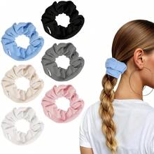 6PCS Stash Scrunchie With Zipper Pocket, Large Hidden Pocket Scrunchies, Ponytail Holder Scrunchy Hair Ties Women Girls (6 Colors)Valentine's Day RDZW - 1 - 查看 1