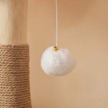 108cm Solid Wood Cat Tree – Cat Scratching Post With 2 Baskets And Cave, Natural Wood And Sisal, With Plush Ball And Thick Cushion –  Scratcher For Large Cats And Kittens - Brown - View 9