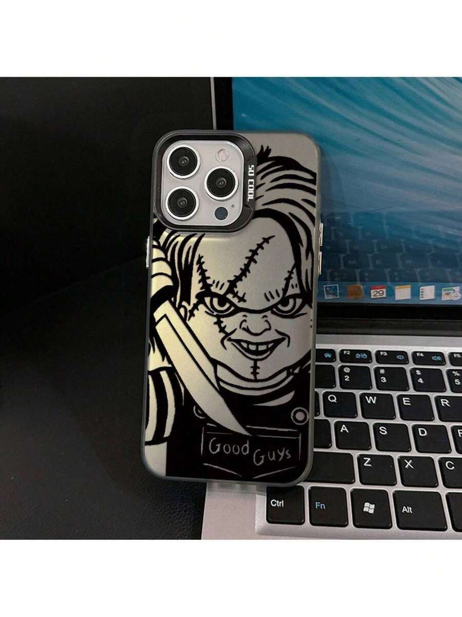 Estuche para 16 15 14 13 12 11 Pro X XR XS 8 Plus cubierta mate antigolpes diseño película terror carcasa resistente creativa protecciónóvil - Blanco - Ver 1