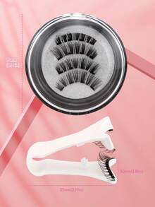 1 套 4 件磁性睫毛，带磁性眼线笔、C 卷睫毛延长、3D 蓬松 5 毫米-10 毫米自然外观、可重复使用防水磁性睫毛 - 自然纖長款 - 查看 8