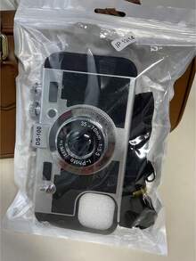 Funda de teléfono en forma de cámara 3D cruzada divertida compatible con iPhone 14 Pro Max, compatible con Apple 13 con cordón, compatible con iPhone 11/12/X/Xs/Xr/Xs Max resistente al agua, a los golpes y a los arañazos