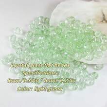 100 قطعة/200 قطعة من الخرز الزجاجي البلوري المسطح بقياس 8 مم بألوان زاهية وأسلوب بوهيمي بسيط لصناعة المجوهرات DIY، القلائد، الأساور، والأعمال اليدوية