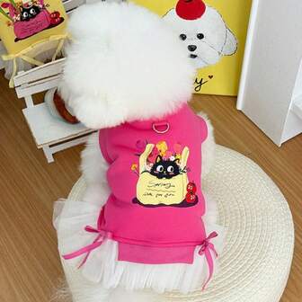 A Cute Cat Heat Transfer Design Sweater For Autumn And Winter. The Three-Dimensional Heat Transfer Design Is Both Adorable And Eye-Catching. It Will Keep Your Pet Warm Throughout The Autumn And Winter, Making Every Day Cozy For Your Furry Friend!