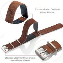 Suede Leather Watch Band Style OnePiece Military Watch Strap Vintage Tone 18 20 22mm Replacement Wrap For Men Women
