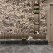 1 Rolle Braun Marmor Textur Muster Tapete Aufkleber, Heim Dekoration Wandpapier, geeignet für Schrank, Tisch, Möbel Rückwand Erneuerung, selbstklebende abnehmbare Tapete 40cm x 100cm/300cm/500cm/1000cm