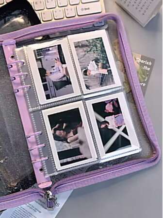 10 pièces de porte-cartes à 6 anneaux de format A5, pages de pochettes d'album, pochettes d'insertion et pages de recharge, convenant au stockage de cartes de collection, recharges pour classeur A5