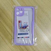 Hadaasi 1pc Soft TPU Bumper + Hard PC Back 2-In-1 Full Coverage Transparent Phone Case With Front Screen Protector, Compatible With IPhone 17 Pro/17 Pro Max/Air/17/16/16E/16 Pro Max/15/14/13/12/11 Pro Max/Plus/SE2/SE3, Galaxy M36/S25 FE, 12/13C/12C/Note 12 Pro/NOTE14 PRO+/NOTE13 PRO/NOTE13 PRO+, POCO M6 PRO, Reno14 Pro/Reno14 F, Hot 60 Pro/Hot 60 Pro+ - Mauve Purple - View 24