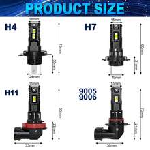 S&D H4 Led Lights 30000LM 70W Headlight Bulbs Canbus NO Error Auto Turbo Light Fog Lights Plug Play 6000K 12V