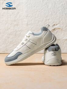 HOBIBEAR 女士休闲运动鞋，时尚百搭透气网面舒适跑步鞋，轻便日常穿着，米色，适合工作通勤和户外活动。 - 米灰 - 查看 3