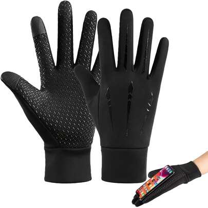 Warm Gloves, Touch Screen Gloves, Windproof And Waterproof Outdoor Gloves, Unisex, Suitable For Driving And Outdoor Cycling
