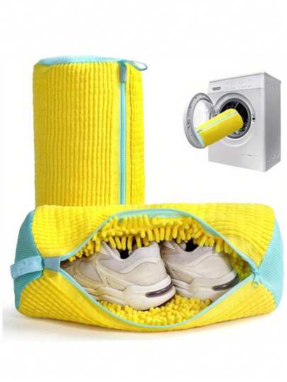 2 piezas - Bolsa reutilizable para lavar zapatos - Adecuada para zapatos deportivos, zapatos de malla, zapatos de casa perezosos. Multifuncional para eliminación de manchas, anti-deformación, lavado rápido. Bolsa para cuidado de ropa en lavadora, bolsas de lavandería