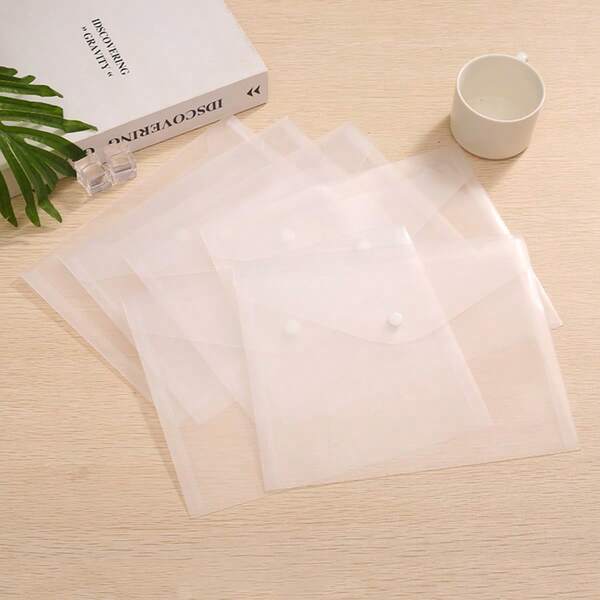 مجلدات ملفات بأزرار B6A5A4 بعدد 2/4/6/10/12 قطعة، أكياس تخزين مستندات للطلاب/المكتب