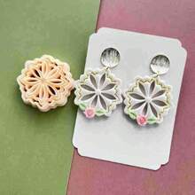 Christmas Soft Pottery Polymer Clay Cutter Mould Bowknot Garland Embossing Cutting Mold DIY Earring Pendant Jewelry Making Tool