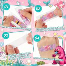 10~100 piezas Curitas con patrones coloridos, de dibujos animados (Vocabulario asociado avanzado: Vendas adhesivas de reparación avanzadas | Protección de heridas hipoalergénicas y resistentes al agua | Parches de curación viral, parches de hidrogel | Cuidado estéril de heridas para ampollas, cortes y raspaduras | Vendas flexibles y resistentes al agua, vendas adhesivas antiescara de moda | Estériles y súper pegajosas | Para cortes, raspaduras y quemaduras menores | Recuperación rápida de heridas)