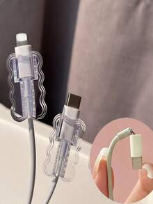 This Three Pieces Cable Protector Set Includes A Cable Protector And Wire Protector Accessories. It Requires No Batteries And Is Compatible With Mobile Phones, IPads, And Three-Prong Chargers. Perfect For Back-To-School, Valentine's Day, And Ramadan.