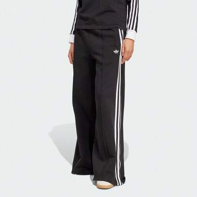 Adidas Originals Pantalones de chándal anchos de algodón ORIGINALS ADICOLOR WIDE JOGGERS JV7473 para mujer