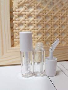 8 pezzi inclusi 4 tappi neri + 4 tappi bianchi, bottiglie ricaricabili per mascara, mini contenitori da 3ml per primer da mascara portatile, barattoli per campioni cosmetici