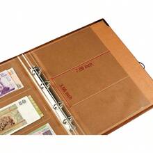 Ettonsun 120 Pockets Currency Paper Money Collection Book Album Dollar Bill Holder Sleeves For Collectors Currency Banknote Stamp Collecting Supplies