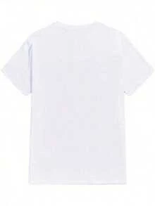 Camiseta casual para hombre, 100 % algodón, con un moderno estampado gráfico, perfecta para ir al gimnasio y un regalo ideal para cualquier entusiasta del fitness. Ligera y transpirable, de manga corta para el verano. - Blanco - Ver 2