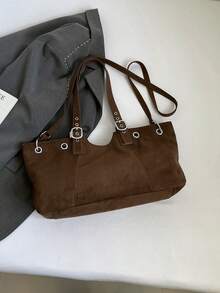 Geantă tote pentru femei, geantă tote cu capacitate mare, geantă de umăr vintage nouă pentru navetiști, populară anul acesta