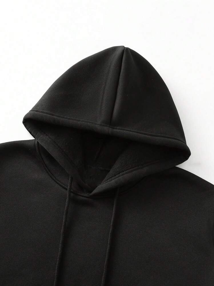 Sudadera navideña para hombre con estampado de pingüino y copo de nieve - Manga larga y cálida - Negro - Añade 3