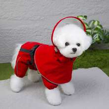 25pcs Detachable Pet Raincoat, Cat Waterproof Clothes, Small Animal Outfit With Big Hood, Dog Apparel - Light Grey - View 14