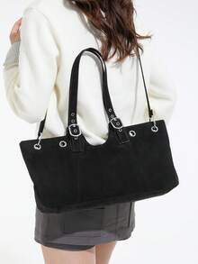 Geantă tote pentru femei, geantă tote cu capacitate mare, geantă de umăr vintage nouă pentru navetiști, populară anul acesta