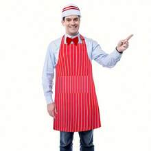 3 Stück/Set Kellner Party Cosplay Set, perfekt für unvergessliche Auftritte, einfacher Stil Küchenschürze, Hausarbeit Küche, inklusive Hut, Schürze, Schleife. Weihnachten