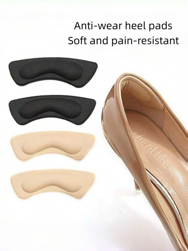 2 Stücke/4-teilige Anti-Verschleiß Fersenpads 4D Halbgrößen Einlegesohle, exklusiv für Frauen Anti-Absatz Fersenpads, der beste Partner für High Heels, multifunktional und vielseitig.