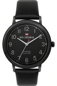 Ben Sherman Men's Analog Quartz Watch With Leather Strap WBS113BB - one-size - View 1