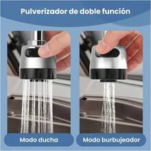 Mezcladora para Fregadero, Llave para Fregadero de Cocina de Cuello Flexible, Grifos para Cocina con 2 Asas para RV, Grifo de Cocina Moderno de Acero InoxidableB - inicial - Ver 5
