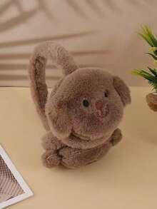 1个可爱小狗造型耳罩，保暖毛绒耳套，适合儿童，冬季使用