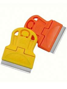 2pcs Plastic Mini Razor Blades Scraper, Removing Decal Stickers Old Glue Car Window Film Glass Glue Remover For Scraping Off Paint Decals Labels Stickers And Debris ,1 Set Of Car Film Removal Tool; Small Scraper For Cleaning; Glass Scraper; Plastic Scraper For Cleaning ,Multifunctional Glue Scraper; Screen Cleaning Tool; Household Cleaning Tool.