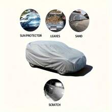 1件装通用防水汽车罩 - 全车罩。采用抗紫外线、防雨、防尘、防雪、耐热的PEVA材质，四季皆宜，有效保护您的爱车。防尘，汽车配件，汽车罩 | 时尚汽车罩 | 耐用汽车罩，雪地汽车罩