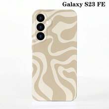 1pc Minimalist Asymmetrical Patchwork Pattern Glossy Hard Shell Phone Case, Suitable For IPhone 11/12/13/14/15/16 Pro Max