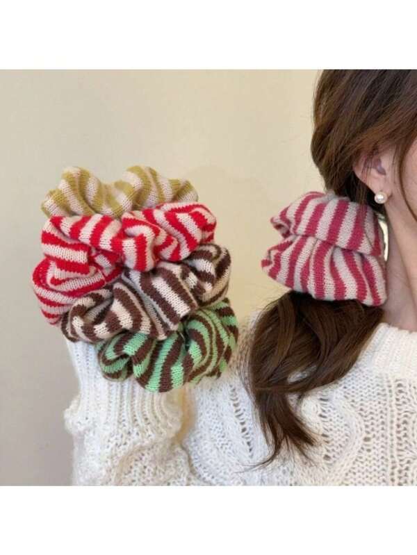 Fashionable Autumn And Winter Knitted Laid-Back Style Hair Ties, Bun Hair, Leather Band Hair Ties ,Ponytail Holders ,Hair Elastics ,Hair Rubber Bands ,Scrunchies ,Hair Rope