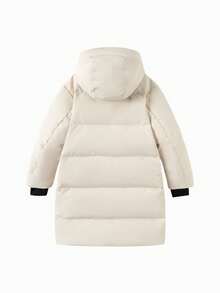 Balabala Boys' & Girls' Down Jacket Cute Hooded Winter 2024 Outerwear - Light Khaki - View 7