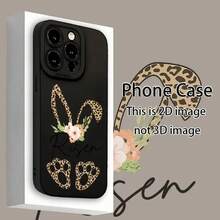 Easter Bunny Phone Case With Striped Floral Pattern, UV Printing Durable, 360-Degree Full Protection, Compatible With Latest  Models Including 17, 16, 15, 14, 13, 12, 11, XR, X/XS, 7, 8 Plus 2025.1 - màu đen - Xem 11