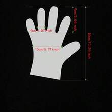 100/200/300 قفاز شفاف يمكن التخلص منه، مناسب لتنظيف الحيوانات الأليفة والمطبخ والمطاعم والنظافة المنزلية والتجميل والتخييم في الهواء الطلق، سهل الحمل والارتداء