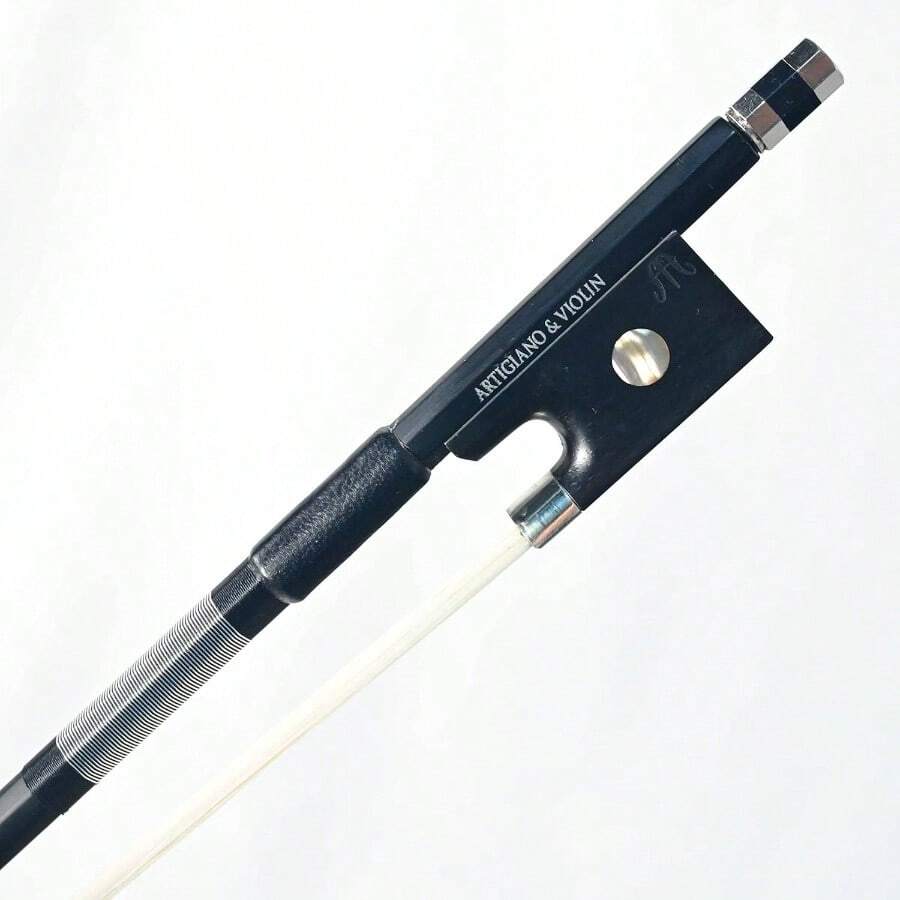 カーボンファイバー コントラバス弓 ジャーマンスタイル 白毛 - 104W - バイオリン弓 + 白毛 - チェックする 1