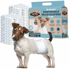 - Paales para Perros Macho, superabsorbentes, Transpirables, a Prueba de Fugas con indicador de Humedad, XS, 50 Unidades - Talla XS de cintura 6-13 pulgadas - Ver 2