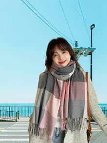 New Classic High-End Fashionable Double-Sided Cashmere Warm Scarf, Versatile For Couples, Teachers, Students, Birthday Gifts, Warm Long Thick Neck Warmer, Japanese/Korean Style Boyfriend Gift