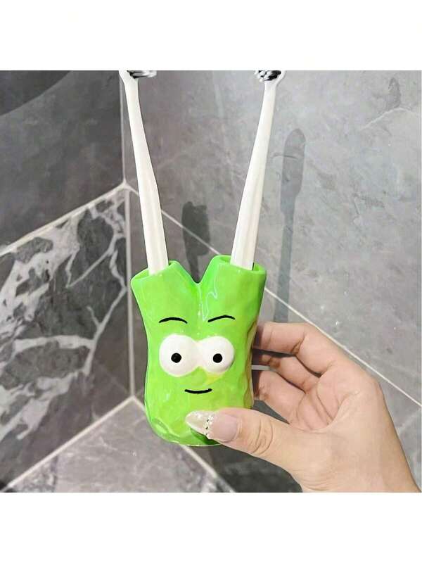 Cartoon Big Eyes Onion Decor Ornament, Creative Desktop Organizer, Resin Crafts, Toothbrush Holder, Pen Holder